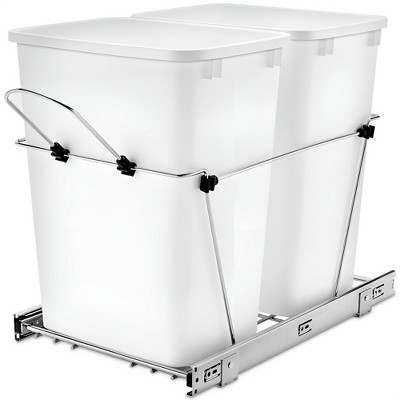 Rev-A-Shelf RV-18KD Series 35-Quart Kitchen Cabinet Pullout Waste Container