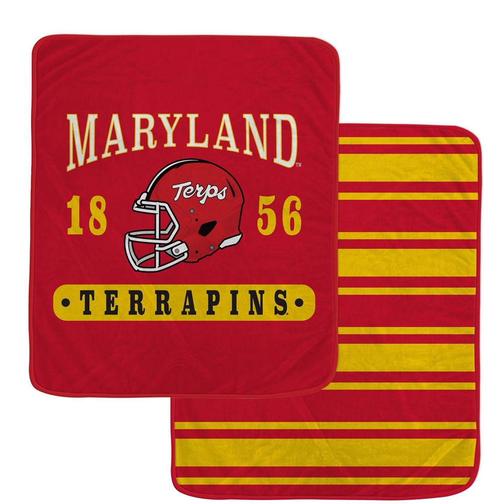 Photos - Duvet NCAA Maryland Terrapins Varsity Plaque Double Sided Royal Plush Blanket