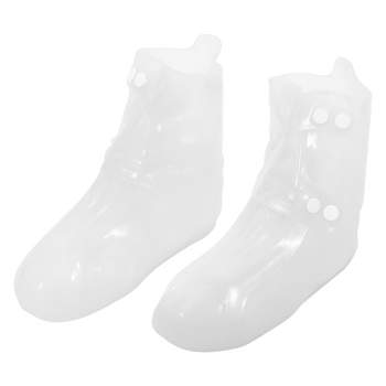 Unique Bargains Unisex Waterproof Reusable Rain Shoe Covers Ankle High Top  Boots Non-slip Pair : Target