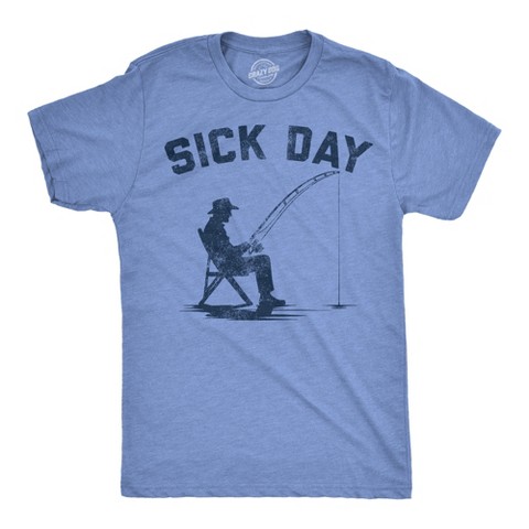 Мужские футболки Crazy Dog T-Shirts, Inc. Mens Funny T Shirts Sick Day Fishing Sarcastic Fish Joke Tee For Men - Crazy Dog Men's T Shirt For Fishers Light Blue XL