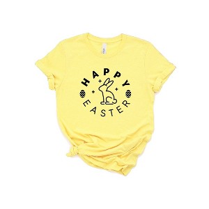 Simply Sage Market Women's Happy Easter Eggs Short Sleeve Graphic Tee - 1 of 3
