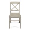 Set of 2 Upholstered and Wood Dinng Chair Roshan Farmhouse Acacia Wood-CENGHU - 3 of 4