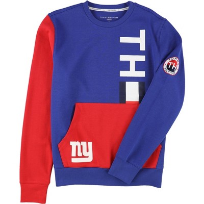 Tommy Hilfiger Mens New York Giants Sweatshirt, Blue, Medium