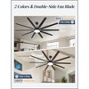 Arceso 90" Industrial Modern Ceiling Fan with LED Light and Remote for Indoor - 4 of 4