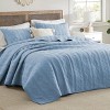 100% Cotton Quilt Set Lightweight Bedspread Cozy Bedding Coverlet 3-Piece with Pillow Shams - 2 of 4