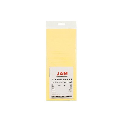JAM Paper Gift Tissue Paper Yellow 10 Sheets/Pack (1152359)