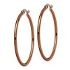 Chisel Stainless Steel Polished Brown IP-plated 40mm Diameter 2mm Hoop Earrings - 4 of 4