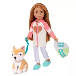 Glitter Girls Tavi with Dog Plush Nougat 14" Doll & Pet Set