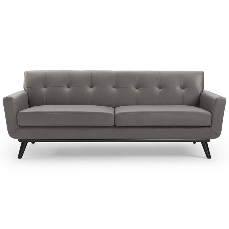 Engage Top-Grain Leather Lounge Living Room Sofa - Modway, 1 of 10