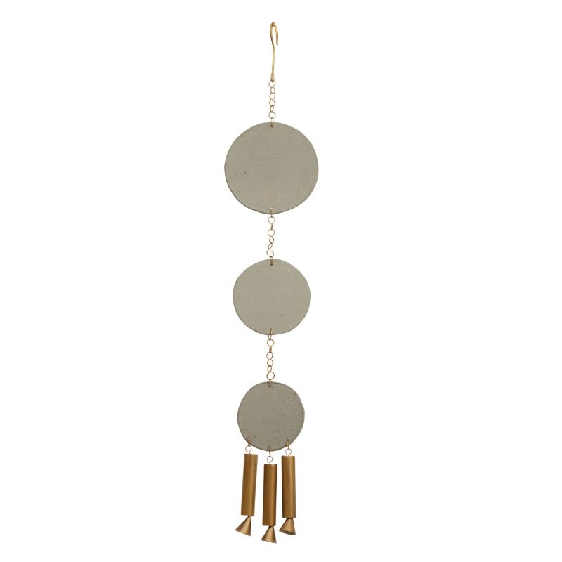 Gray Terracotta & Metal Wall Hanging - Foreside Home & Garden, 4 of 9
