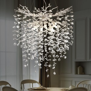 CityFurn 8-Light  Modern Luxury Tree Branch Crystal Chandelier Round Chandeliers For Dining Room - 1 of 4