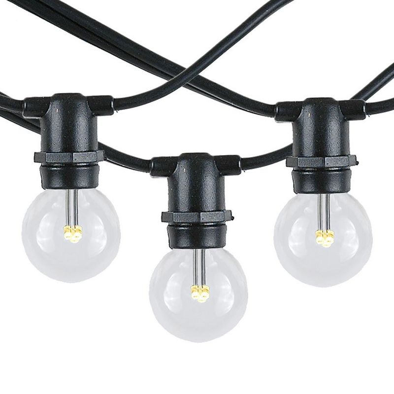 Novelty Lights Globe Outdoor String Lights with 25 Bulbs G30 Vintage Bulbs Black Wire 25 Feet, 1 of 8