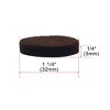 Unique Bargains Round Self-Stick Non-Slip Anti-Scratch Furniture Felt Pads Dark Brown 1/4" Dia 24 Pcs - 3 of 3