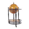 Wood Globe Drink Trolley – 16.5" Hidden Bar Cabinet in Red Mahogany, Rolling 2-Tier Wine Storage Stand By Old Modern Handicrafts - 4 of 4