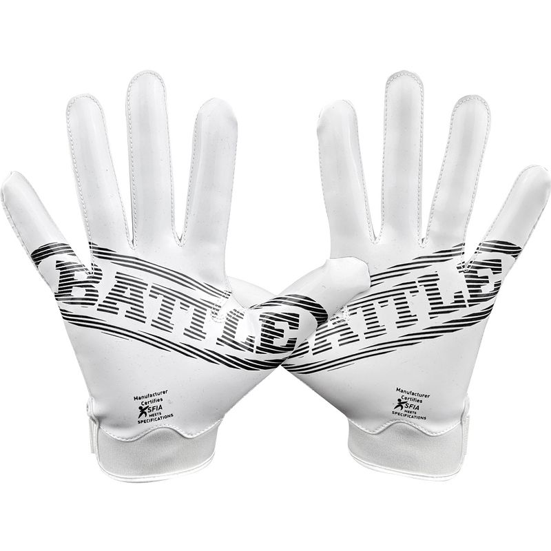 Battle Sports Doom 1.0 Youth Football Receiver Gloves - White, 2 of 5