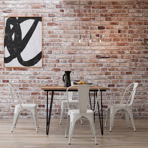 WyndenHall Set of 2 Freya Metal Dining Chairs - 1 of 4