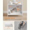 Feandrea Cat Litter Box Enclosure, Hidden Litter Box Furniture with 2 Storage Shelves, 2 Hooks, Spacious, Indoor Cat House, Snow White - 4 of 4