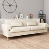 SKRAN Luxury Velvet Sofa with Gold Accents Modern 3-Seat Couch with Plush Cushions for Living Room and Office Decor (Beige) - 4 of 4