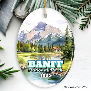 Banff National Park Paradise Ornament, Canada’s Natural Wonders Traveler Souvenir| OrnamentallyYou - 1 of 4