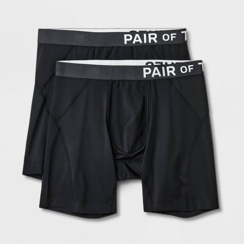 Pair Of Thieves Men's Supercool Long Leg Boxer Briefs 2pk - Black Xl :  Target