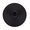 Elanze Designs Ribbed Ceramic , Mantle Decorations, Dining Table Centerpiece, Artisan, Candlestick Holder for Tapered Candles, Pack of 4, Black - 2 of 4