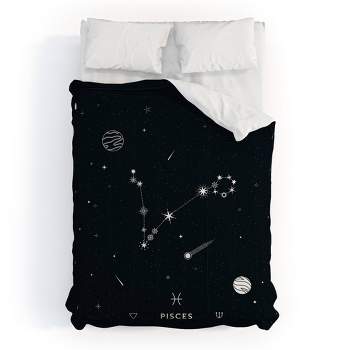 Cuss Yeah Designs Pisces Star Constellation Comforter Set - Deny Designs