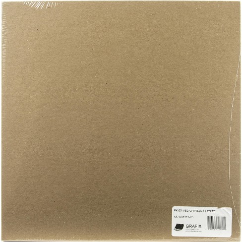 Grafix Medium Weight 12 Inch by 12 Inch Chipboard Sheets Black 25/Package 2 Pack 