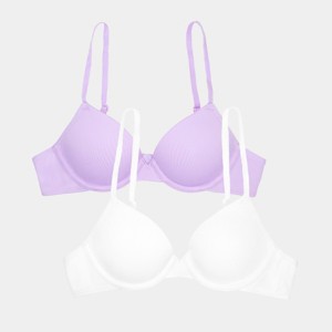 Fruit of the Loom Girl's First T-Shirt Bra with Underwire 2 Pack - 1 of 4