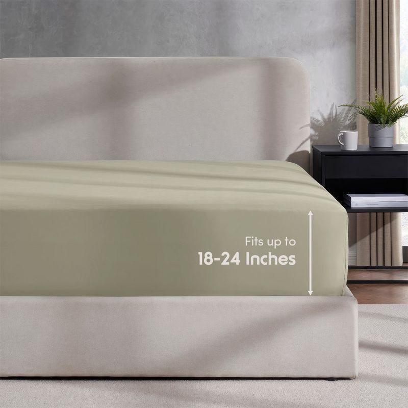 Empyrean Extra Deep Pocket Single Fitted Sheet, 1 of 7