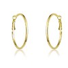 Elegant White Gold Plated Round Hoop Earrings with a Textured Rope Design for a Chic and Sophisticated Touch - 2 of 4