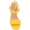 Journee Collection Womens Skiler Tru Comfort Foam Open Square Toe Block Heel Sandals Yellow 6.5 - 4 of 4