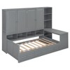 KIGFTSOD Wooden Daybed With Three Drawers, and All-in-One Cabinet, Desk and Shelves - 4 of 4