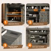 66" long Farmhouse TV Stand, large Entertainment Center with Semi-Open Top Storage, Adjustable Shelf & Sliding Doors, Media TV Table for Living Room - 4 of 4