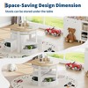 5-Piece Kids Table & Chair Set, Wooden Round Nesting Design with 4 Storage Stools & Fabric Drawers - 4 of 4
