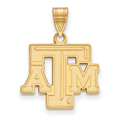 Black Bow Jewelry 14k Yellow Gold Texas A&M Aggies NCAA Medium Pendant