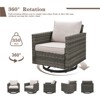 Buenhomino 3 Pieces Patio Bistro Set with Table Set, All-Weather Wicker Patio Furniture Set with Thickened Cushions for Garden, Backyard - 3 of 4