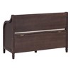 Cesicia Rustic Style Solid wood Entryway Multifunctional Storage Bench with Safety Hinge - 3 of 4