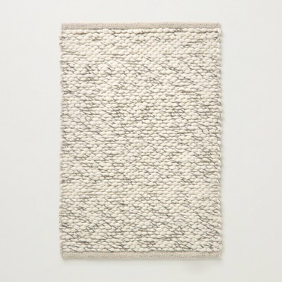 Chunky Rectangular Handmade Woven Area Rug Cream - Hearth & Hand™ with Magnolia