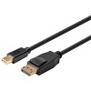 Monoprice Mini DisplayPort 1.2 to DisplayPort 1.2 Cable - 6 Feet - Black | Supports up to 4K Resolution and 3D Video - Select Series - 2 of 4