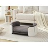 Lyngins Elevated Cat and Dog Sofa Bed with Removable Cover – Indoor/Outdoor Pet Sofa for Small Dogs and Medium Cats, Scandinavian Style Cat Couch Bed - 3 of 4