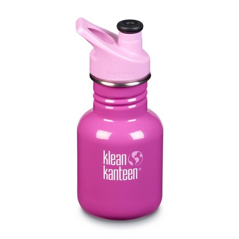 Klean Kanteen 12oz Stainless Steel Kids Classic Water Bottle With Sports Cap Pink Target