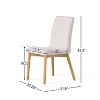 Christopher Knight Home Bickford 5 Pieces Mid Century Modern Upholstered Rubber Wood Dining Set - 3 of 4