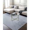 Hauteloom Isako Light Blue Solid Washable Rug - 3 of 4