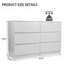 NicBex 6-Drawer Dresser for Bedroom, Modern Storage Cabinet with Entertainment Center Functionality, Chest of Drawers, Dresser for Closet - 2 of 4