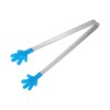 Unique Bargains Stainless Steel Silicone Tips Hand Shape Kitchen Cooking Food Tongs - 3 of 4