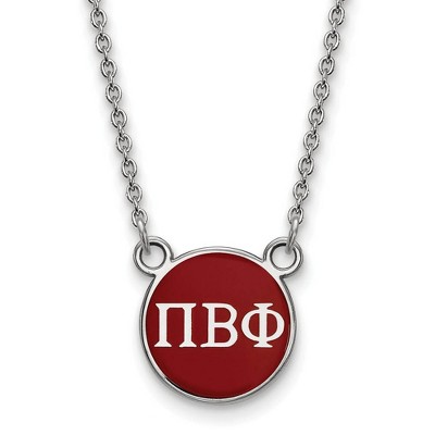 Black Bow Jewelry Sterling Silver Pi Beta Phi Greek Life Necklace 18 Inch