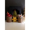 Whimsical Felt Tree Pillow with Star Top – 20" Tall Christmas Decor by Kalalou - 2 of 4