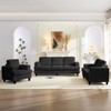 Mjkone 82" Width 3 Piece Living Room Sofa Set, 3 Seat Sofa and Loveseat Sets with Armchair, Modular Sectional Couch Furniture Sets - 3 of 4