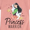 Girls' - Disney Princess - Mulan Princess Warrior with Flowers Fitted Short Sleeve Graphic T-Shirt - 2 of 4