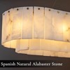 14-Lights Drum Rectangle Alabaster Chandelier - 2 of 4